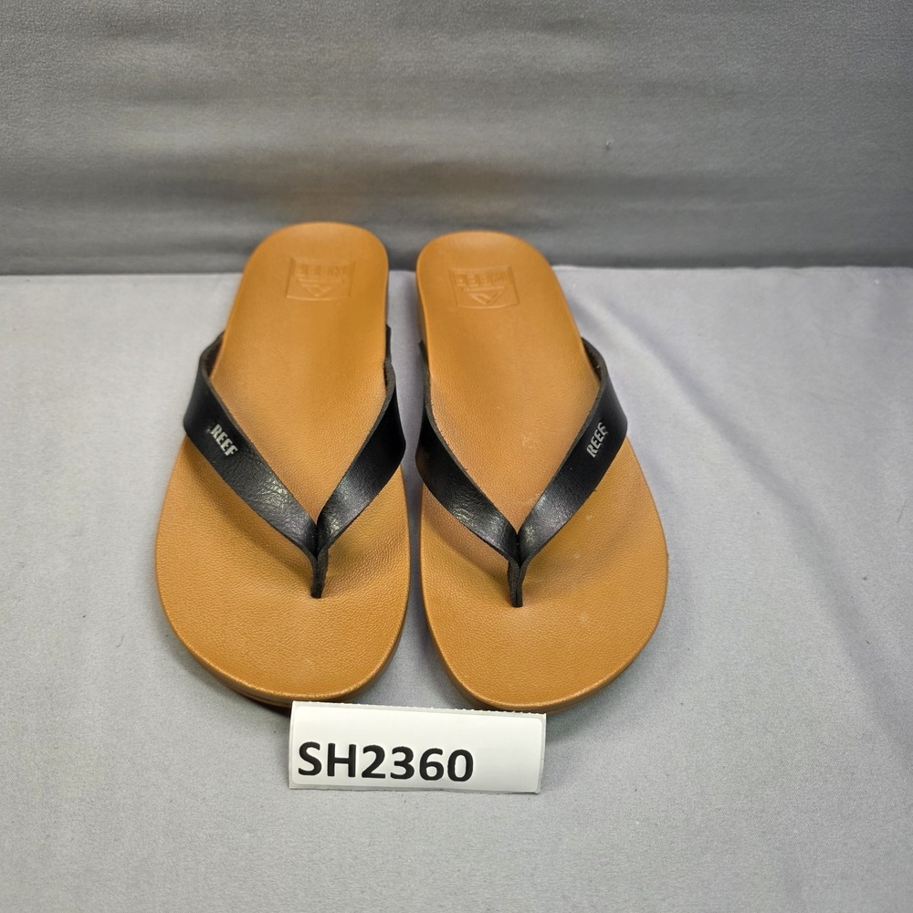 Reef Cushion Court Women's Size 5 Flip Flops Tan Black Thong Sandals EU 35 - Picture 9 of 9